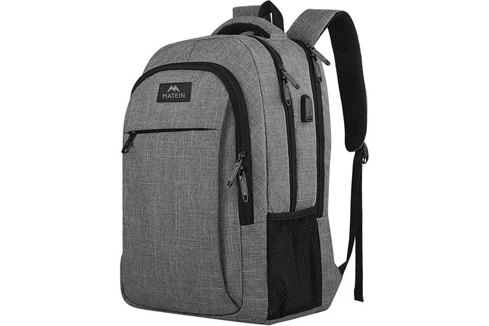 Matein Travel Laptop Backpack in gray