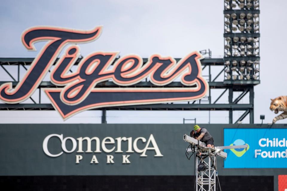 Comerica Park is playing host to the first back-to-back-to-back shows in the stadium’s 22-year history. By the time the weekend wraps up, it’s likely that nearly 100,000 fans will have hit the venue over three nights.