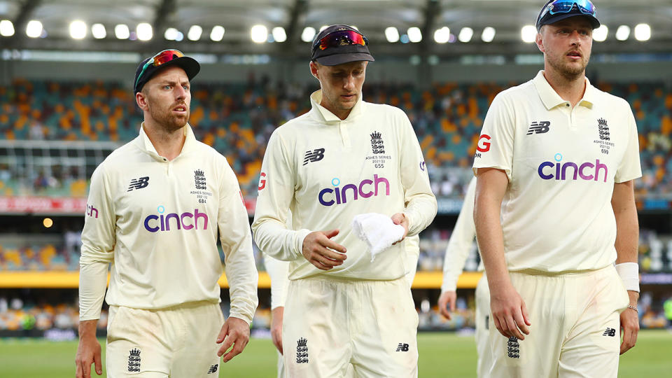 Jack Leach, pictured here in action during the first Ashes Test.