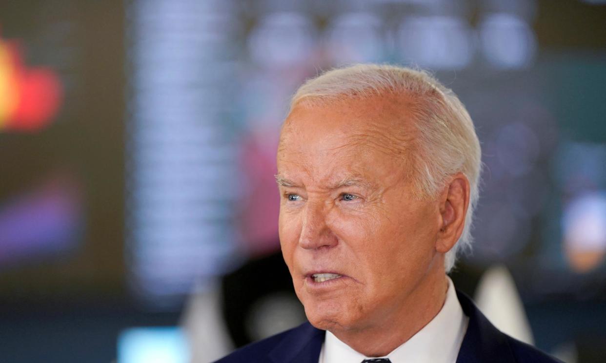 <span>Biden speaks about his new rules in Washington on Tuesday.</span><span>Photograph: Elizabeth Frantz/Reuters</span>