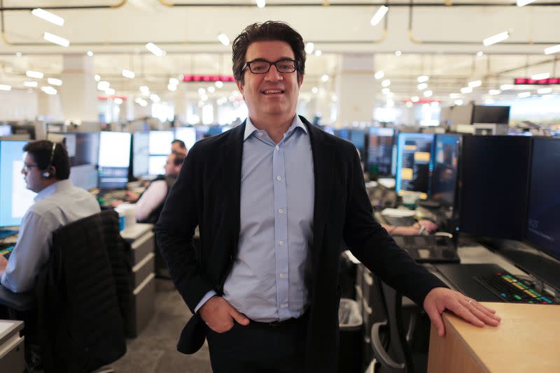 Jim DeMare, Head of Global Markets at Bank of America poses on the trading floor at the Bank of America Tower in Manhattan, New York City