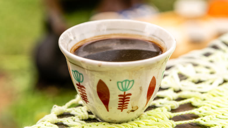 buna coffee in traditional cup