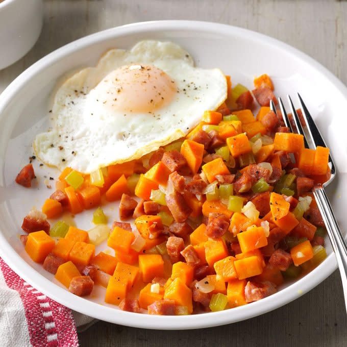 Sweet Potato & Andouille Hash