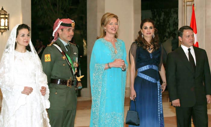 Hamzah bin Hussein, hijo de Noor de Jordania, con su mujer Noor bint Asem bin Nayef