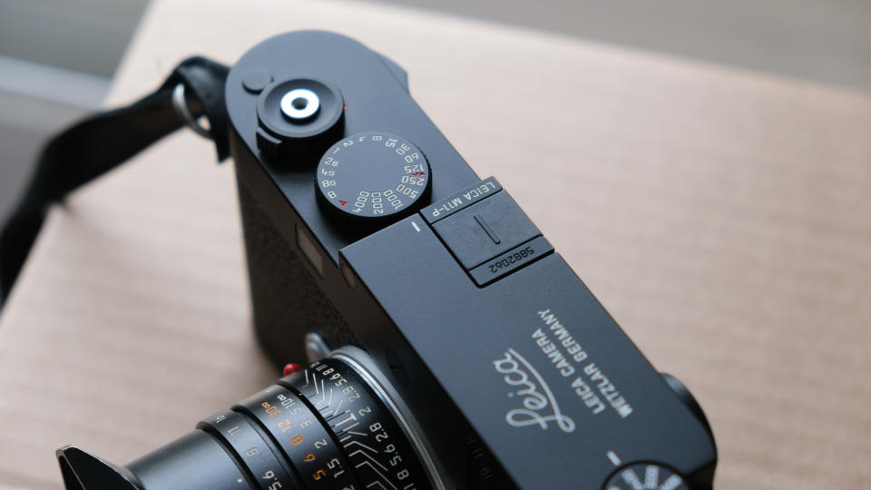 Close up of Leica M11-P camera dials