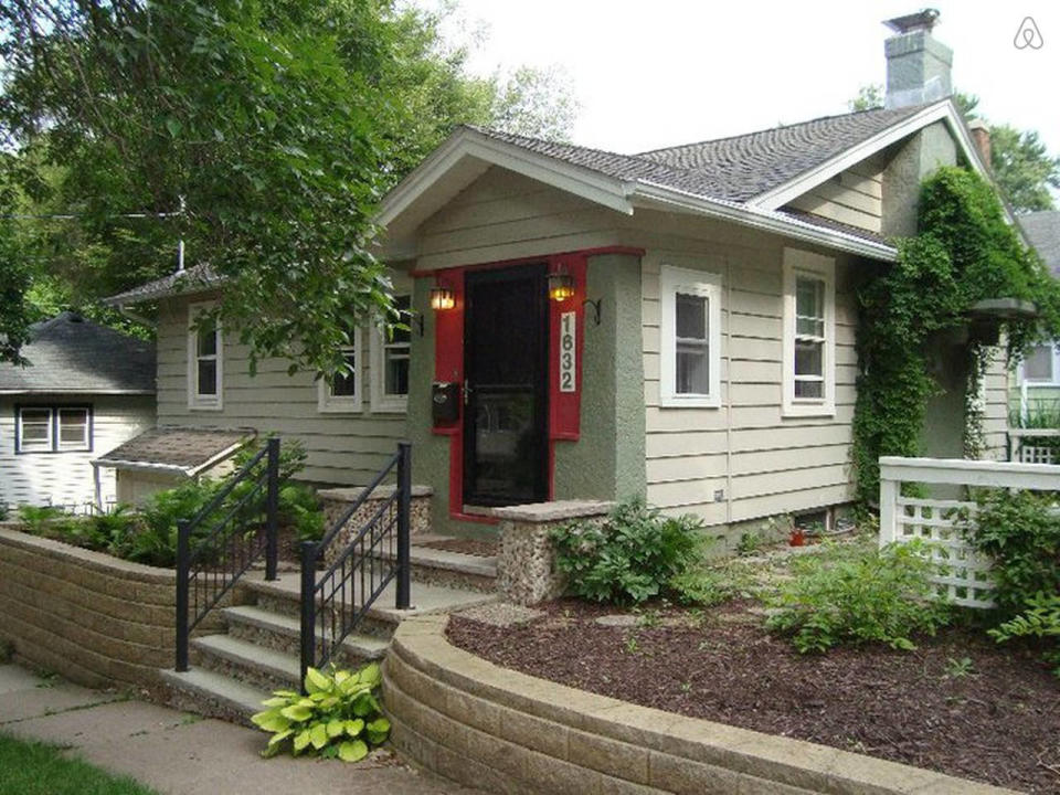 This house is advertised as "perfect for a football or graduation weekend."<br>  <strong>City:</strong> Iowa City<br> <strong>Title:</strong> <a href="http://airbnb.com/rooms/1583312" target="_blank">Cute House in Historic District!</a><br> <strong>Nightly rate:</strong> $150<br> <strong>Bedrooms:</strong> 2<br> <strong>Occupancy rate:</strong> 86 percent<br> <strong>Reviews:</strong> 15<br>