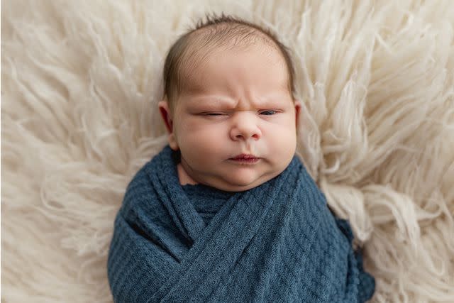 <p>Lauren Carson</p> Trent Mundy's 'grumpy' infant photo