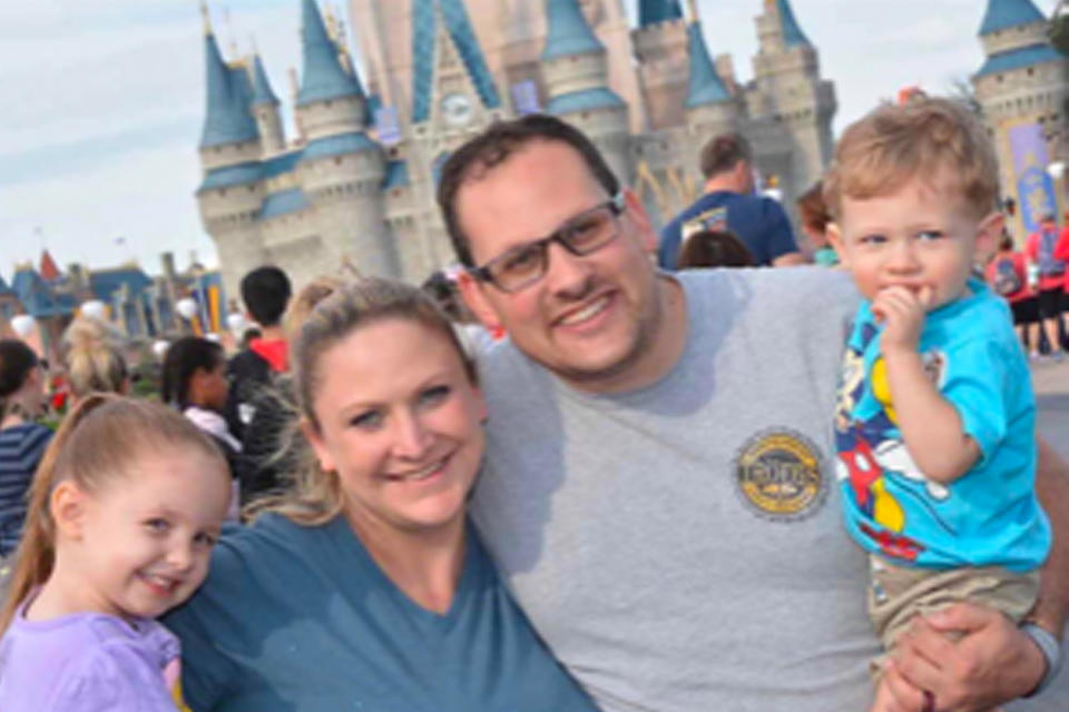 Lauren Riccotone with her kids and husband Chris at Disney. (Photo courtesy of Lauren Riccotone)