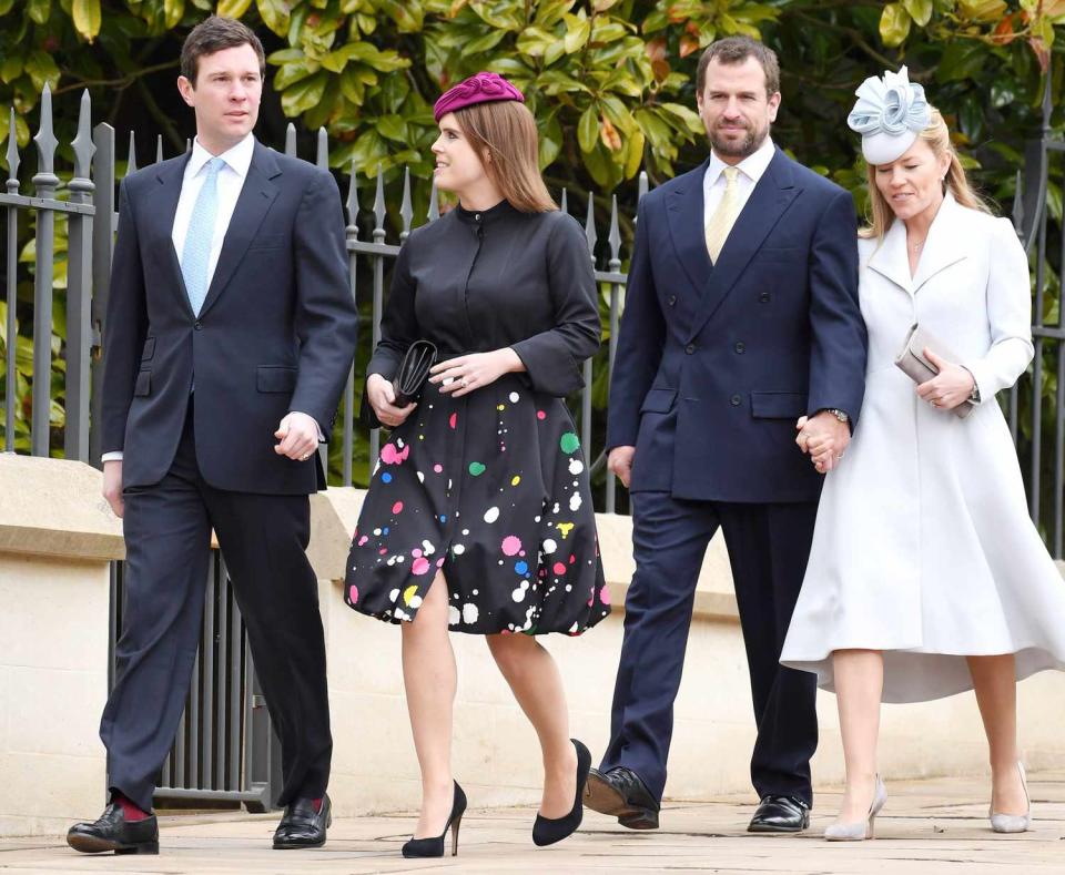 April 1, 2018: Princess Eugenie and Jack Brooksbank attend Easter service with the royal family