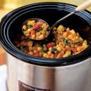 <p>Aromatic Indian spices mingle with chickpeas, green beans, and potatoes. Coconut milk is stirred into the cooked curry for a creamy finish. Serve over quick-cooking couscous. </p><p><a href="https://www.myrecipes.com/recipe/vegetable-chickpea-curry" rel="nofollow noopener" target="_blank" data-ylk="slk:Vegetable and Chickpea Curry Recipe;elm:context_link;itc:0;sec:content-canvas" class="link ">Vegetable and Chickpea Curry Recipe</a></p>