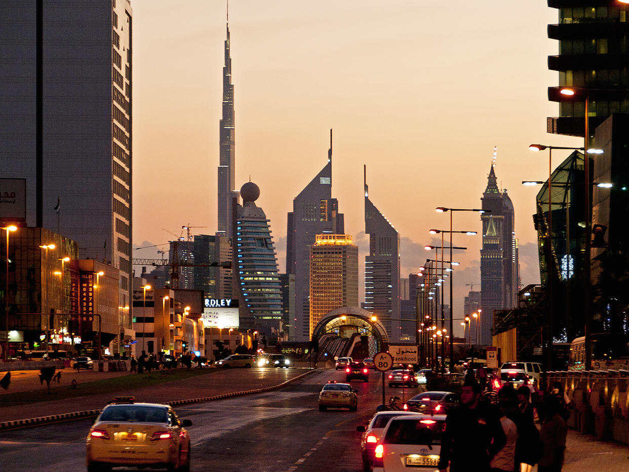 Skyscrapers in downtown Dubai: Rex