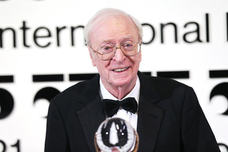 Sir Michael Caine is awarded with the Crystal Globe for Outstanding Contribution to World Cinema at the 55th Karlovy Vary International Film Festival opening on August 20, 2021 in Karlovy Vary (Karlsbad), Czech Republic