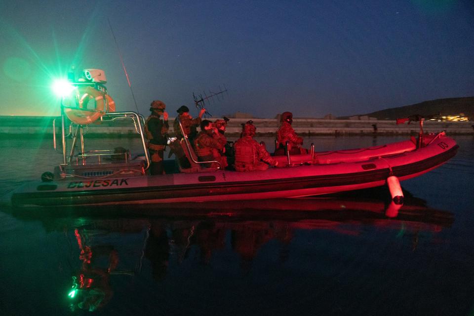 Naval special forces Zodiac boats Croatia