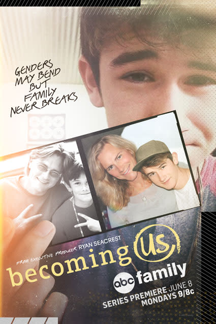 ABC Family is bringing viewers a truly inspiring new series. <em>Becoming Us</em>, which premieres Monday, June 8, is a docuseries centered on the life of 17-year-old <strong>Ben Lehwald </strong>of Evanston, Illinois, as his father Charlie transitions to become Carly. ETonline has your exclusive first look at the series' brand-new key art featuring the tag: "Genders may bend, but family never breaks." <strong> WATCH: Bruce Jenner's Emotional New Promo: 'How Does My Story End?' </strong> ABC Family <em>Becoming Us</em>, which is from <strong>Ryan Seacrest</strong> Productions, will take Ben's perspective as he watches his dad divorce his mom, Suzy, before undergoing gender reassignment surgery. As an added, and completely organic twist, the series will also focus on Ben's girlfriend, Danielle, whose dad is also transitioning into a woman. ABC Family Some are calling <em> Becoming Us</em> the "real-life" version of Amazon's Golden Globe-winning series <em>Transparent</em>, and that is only making us wish that its June premiere would get here even faster! <strong> <em>Becoming Us</em> premieres Monday, June 8 at 9 p.m. on ABC Family. </strong>