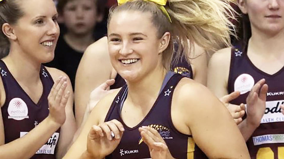 Ivy-Rose Hughes, pictured here in action on the netball court.