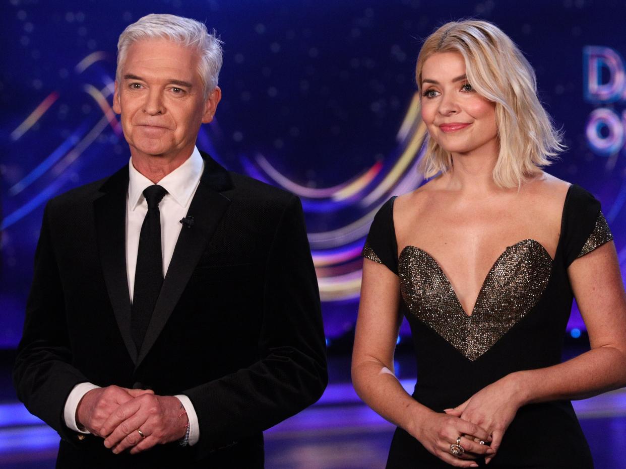 Phillip Schofield and Holly Willoughby on ‘Dancing on Ice' (Matt Frost/ITV/Shutterstock)