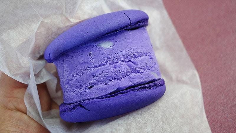 A macaron ice cream sandwich from Pho 43 Express.