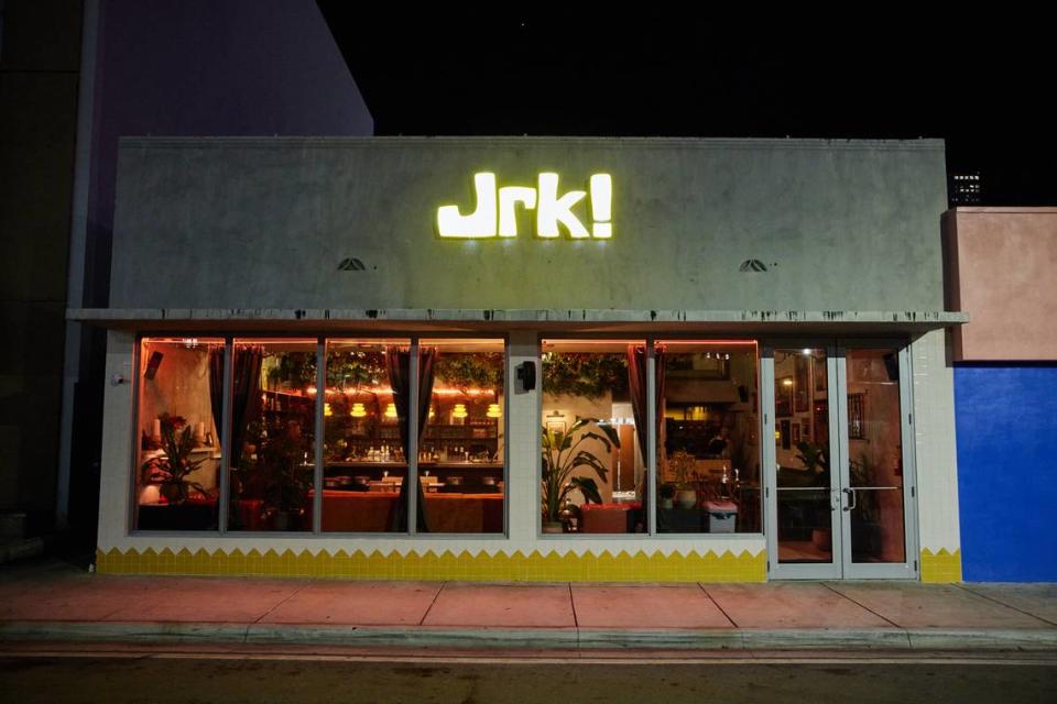 To get to Mangrove, seen here through the window, you enter through Jrk!, its fast-casual sister restaurant on Northwest First Street.