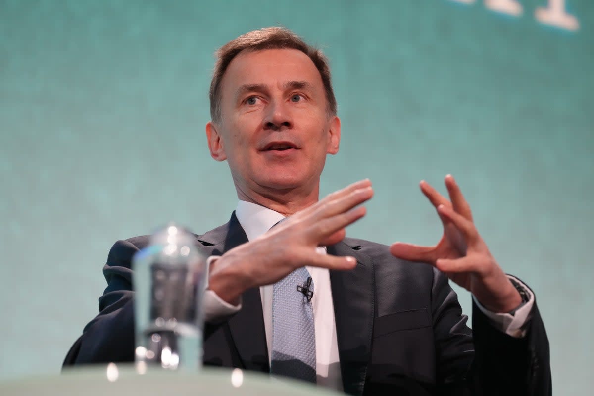 Chancellor of the Exchequer Jeremy Hunt (Maja Smiejkowska/PA) (PA Wire)