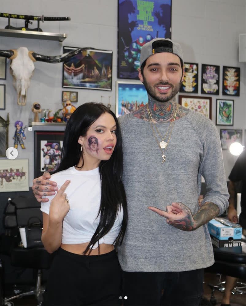 Kelsy Karter Reveals Harry Styles Tattoo on Her Face Is Fake