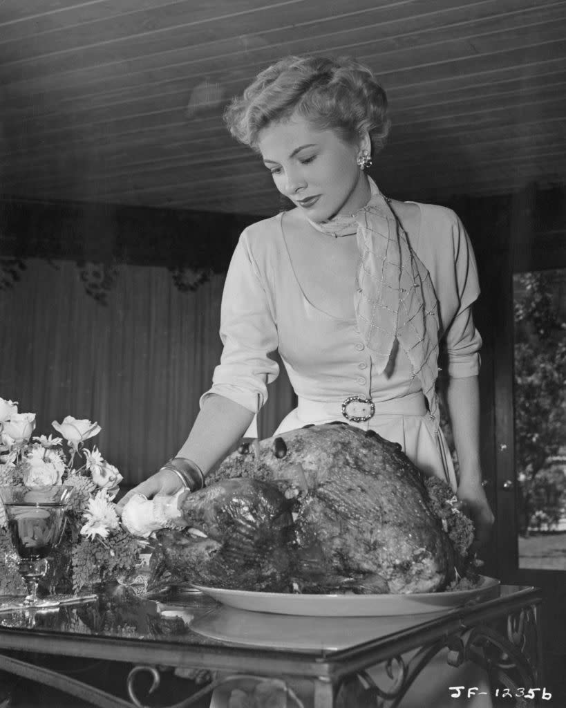 1950s: The host always serves the meat.