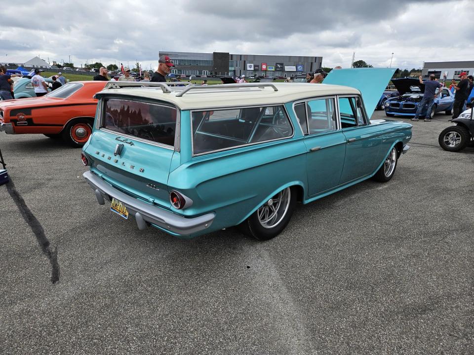 rambler 400 cross country wagon at m1 concourse vintage cars and coffee 2024