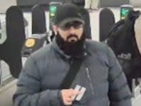 <p>Usman Khan at Bank station on his way to Fishmongers’ Hall on 29 November 2019</p> (Metropolitan Police)