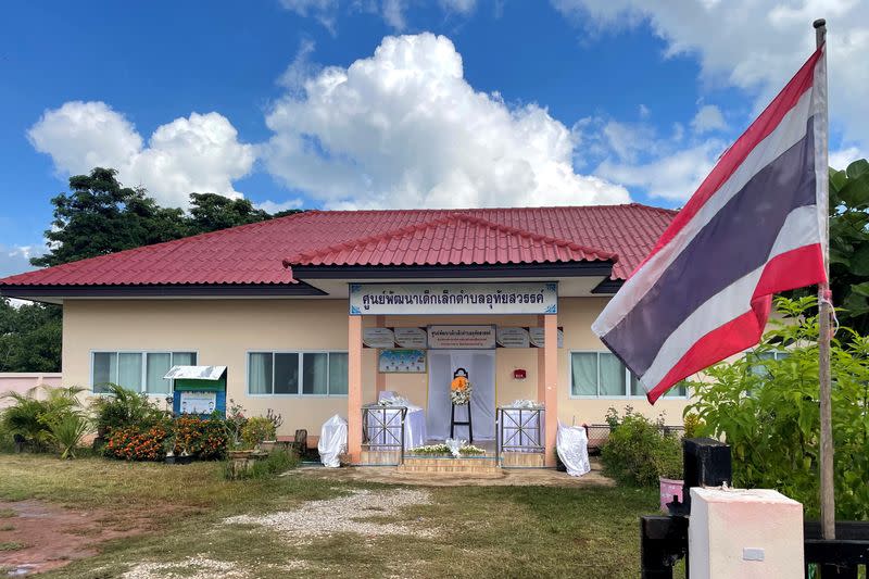 View of day care centre the day after a mass shooting in the town of Uthai Sawan