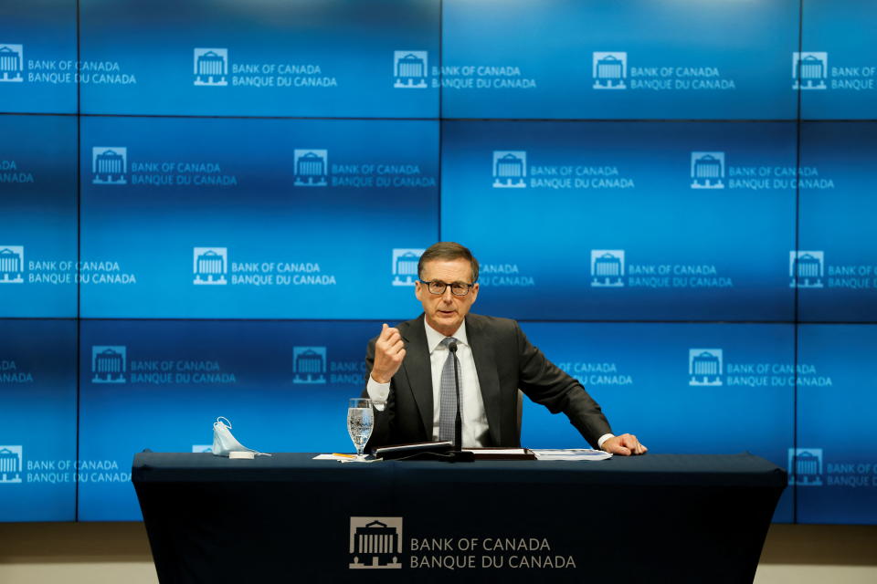 Bank of Canada Governor Tiff Macklem speaks during a news conference in Ottawa, Ontario, Canada December 15, 2021. REUTERS/Blair Gable