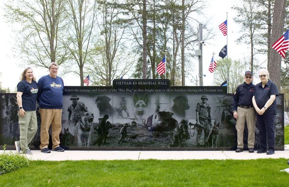 The Michigan War Dog Memorial in South Lyon honors dogs (and horses) who've served in the military, including a seven-dog 