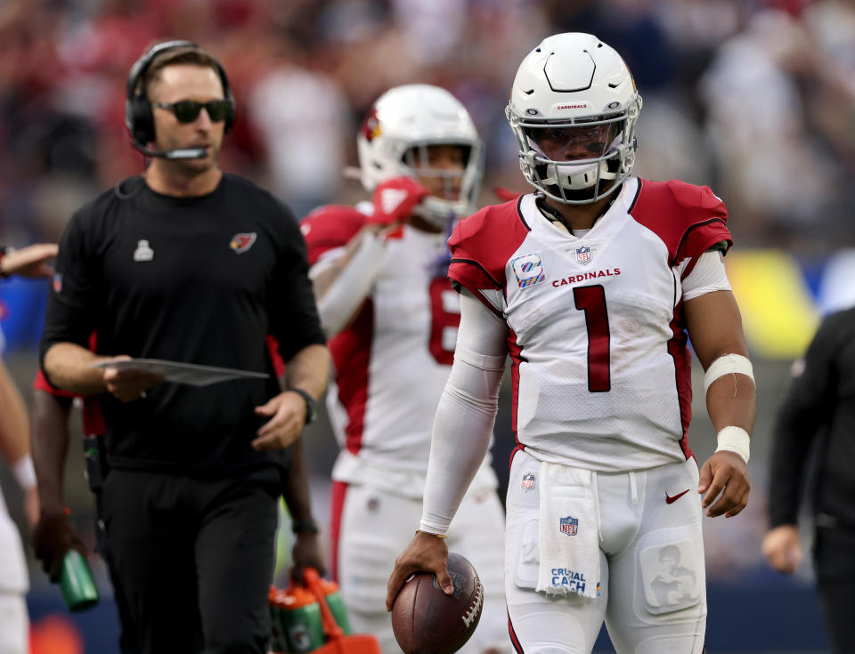 Cardiinals head coach Kliff Kingsbury appears destined to start 2022 on the hotseat. (Harry How/Getty Images)