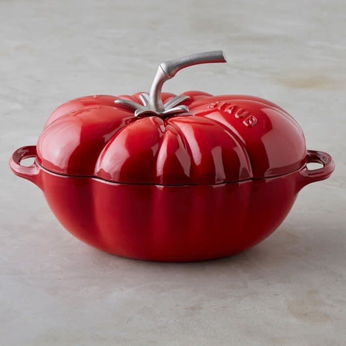 staub enameled cast iron tomato cocotte