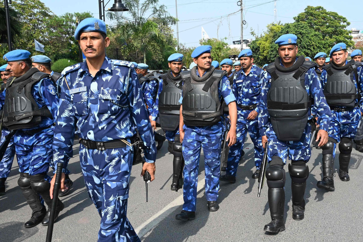 Amritpal Singh manhunt in India.  (Narinder Nanu / AFP - Getty Images)