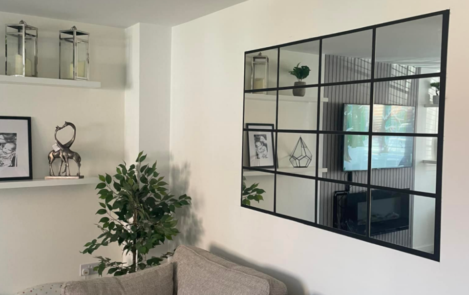 IKEA mirrors mounted on wall