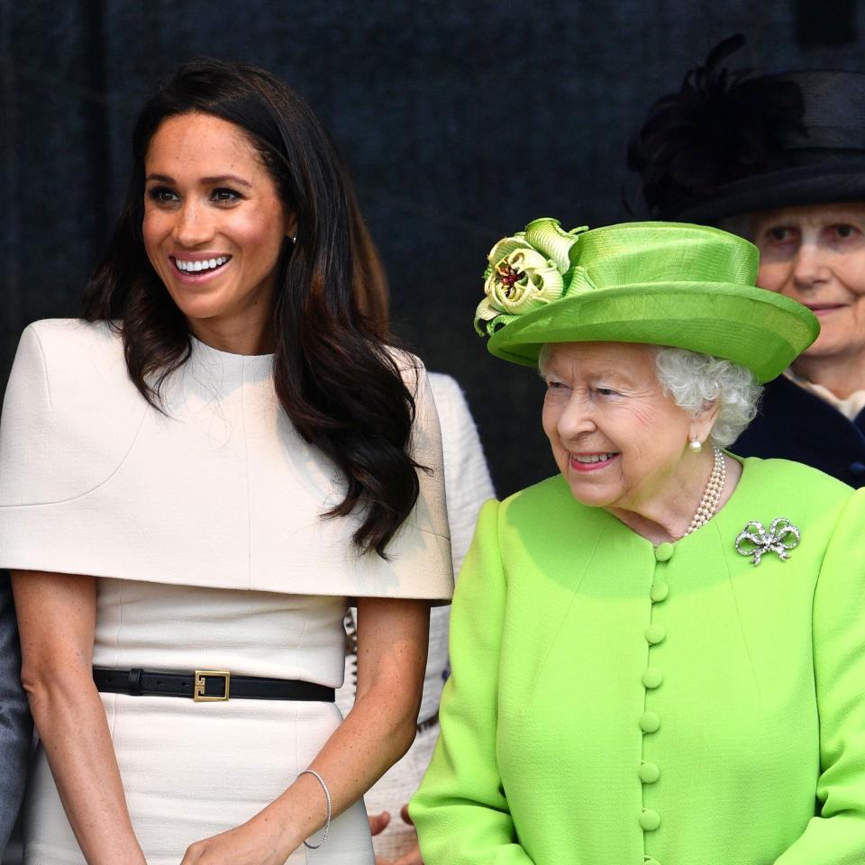 The newly titled Duchess of Sussex, Meghan Markle, called upon a familiar name for her first solo outing with Her Majesty.