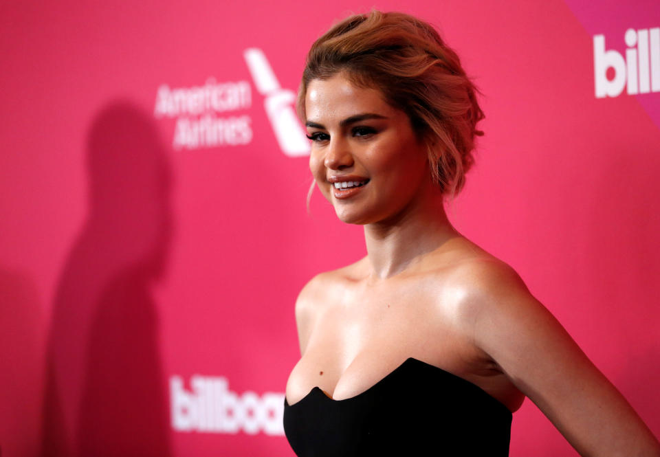 Singer Selena Gomez poses at the Billboard Women in Music awards in Los Angeles, California, U.S., November 30, 2017. REUTERS/Mario Anzuoni