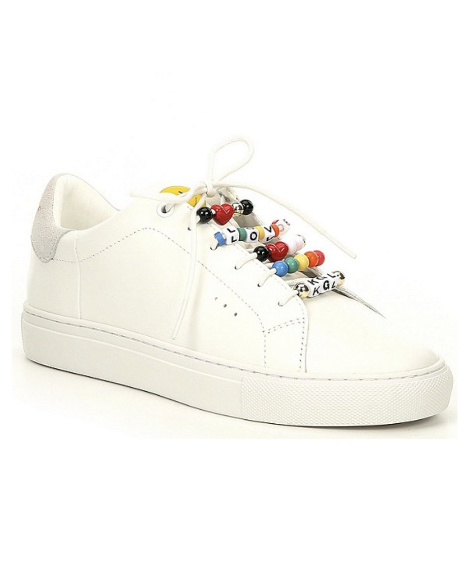 Lane Multi Color Beaded Detail Lace-Up Sneakers