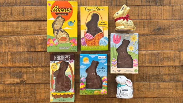 Various chocolate bunnies