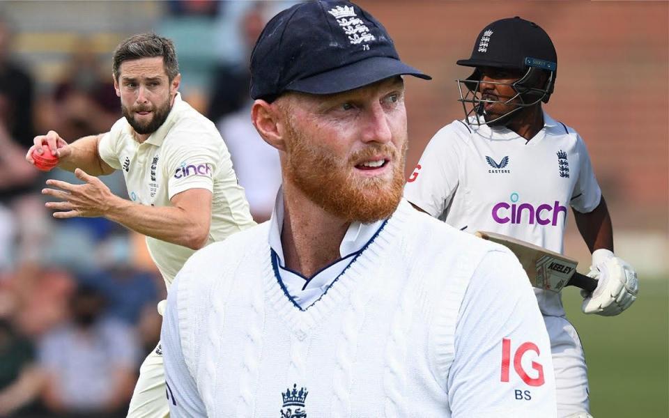 Chris Woakes (left to right) Ben Stokes and Rehan Ahmed - England’s first Ashes Test: Our experts select their Edgbaston XIs after Jack Leach setback