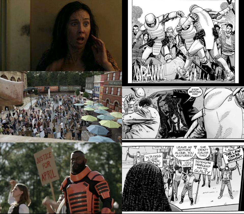 TWD 1117 April vs comic