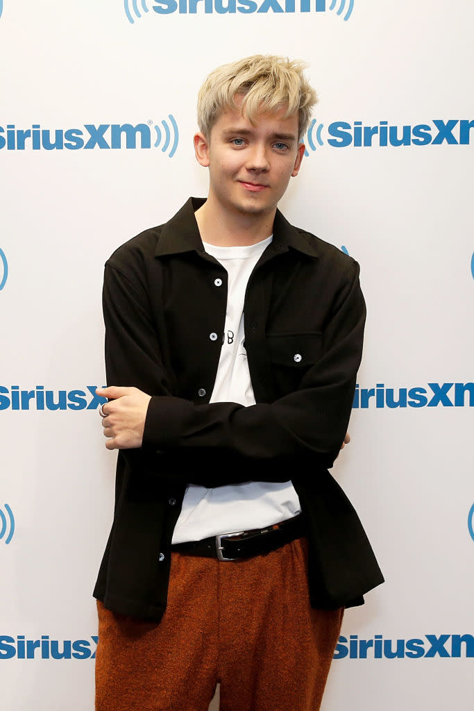 Asa Butterfield visits SiriusXM Studios on December 05, 2018 in New York City.