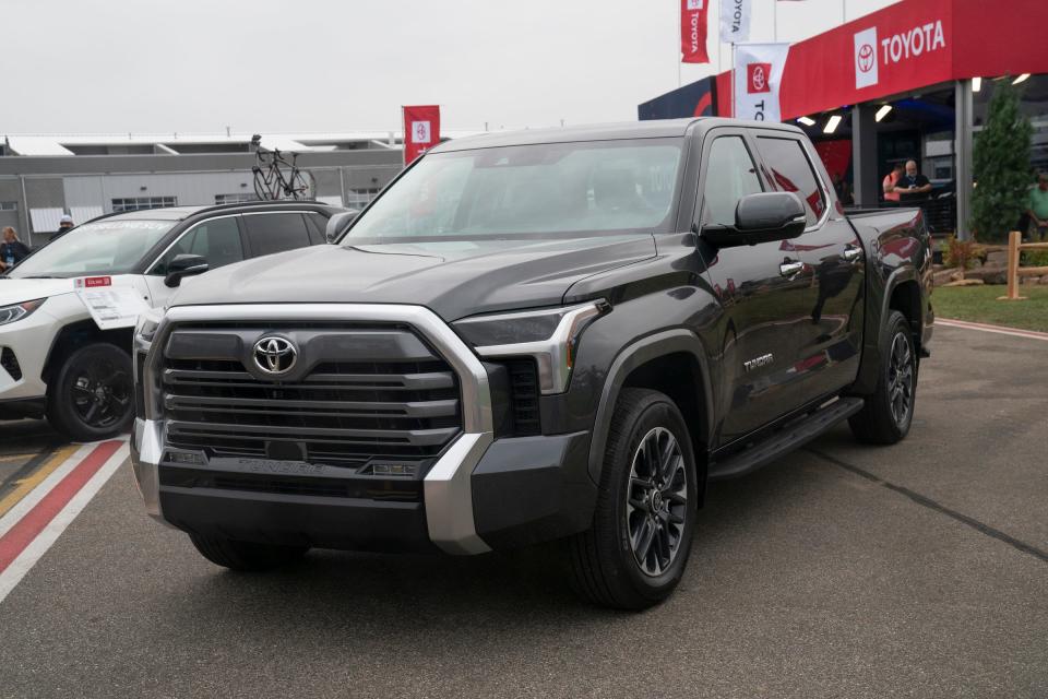 The 2022 Toyota Tundra on display during Motor Bella at M1 Concourse in Pontiac Tuesday, Sept. 21, 2021.