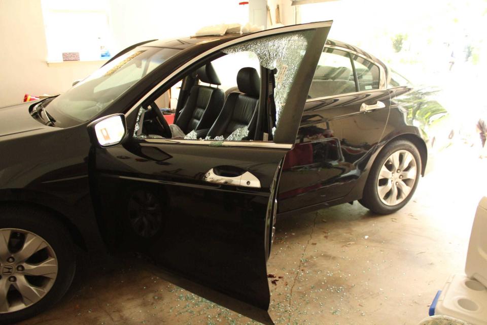 Dan Markel's car, still parked in his Trescott Drive home's garage, where he was found July 18, 2014, with two gunshot wounds to the head. Markel was slumped over the steering wheel when first responders arrived.