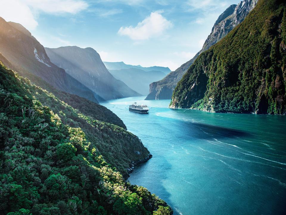 Holland America Line's cruise ship sailing.