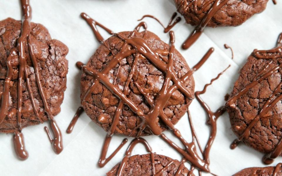 <p>Better Homes & Gardens</p><p>Calling all chocolate addicts.</p><p><strong>Get the recipe: <a href="/841171/lorilange/triple-chocolate-cookies/" data-ylk="slk:Triple Chocolate Cookies;elm:context_link;itc:0;sec:content-canvas" class="link ">Triple Chocolate Cookies</a></strong></p>