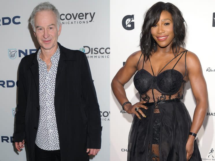 John McEnroe made a seemingly belittling statement about Serena Williams that the world champ has now made clear she is not happy about. (Photo: AP Images/Getty Images)