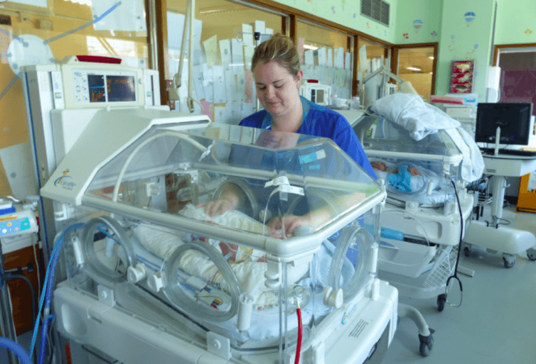 <span class="caption">Neonatal professionals have described the comfort webcams bring parents separated from their newborn babies.</span> <span class="attribution"><a class="link " href="http://www.basildonandthurrock.nhs.uk/wards/childrens-and-maternity/817-neonatal-intensive-care-unit-nicu-2" rel="nofollow noopener" target="_blank" data-ylk="slk:BUH NICU;elm:context_link;itc:0;sec:content-canvas">BUH NICU</a>, <a class="link " href="http://creativecommons.org/licenses/by-sa/4.0/" rel="nofollow noopener" target="_blank" data-ylk="slk:CC BY-SA;elm:context_link;itc:0;sec:content-canvas">CC BY-SA</a></span>