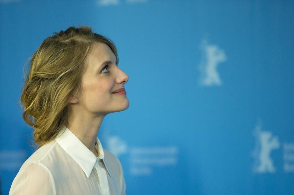 Actress Melanie Laurent poses for photographers at the photo call for the film Aloft during the International Film Festival Berlinale in Berlin, Wednesday, Feb. 12, 2014. (AP Photo/Axel Schmidt)