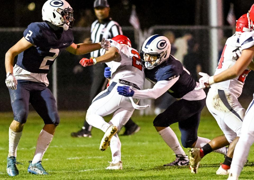 Central Valley Christian hosts Sanger in a Central Section Division II high school quarterfinal football playoff on Nov. 10.