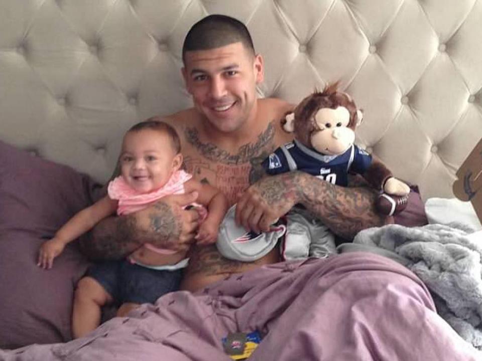 Aaron Hernandez and his daughter